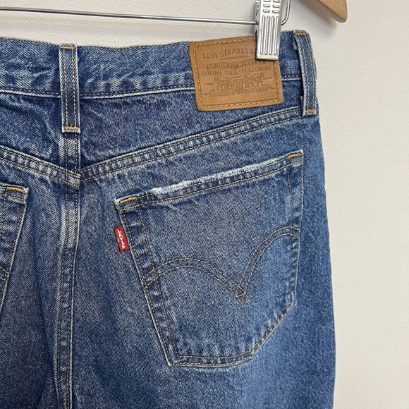 Levi's Premium Wedgie Straight Jeans Blue 100% Cotton Sz 28 - Picture 8 of 11